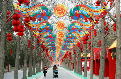تزیین و چراغانی شهر پکن به مناسبت سال نو چینی