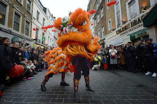 جشن سال نو چینی در محله چینی ها در لندن