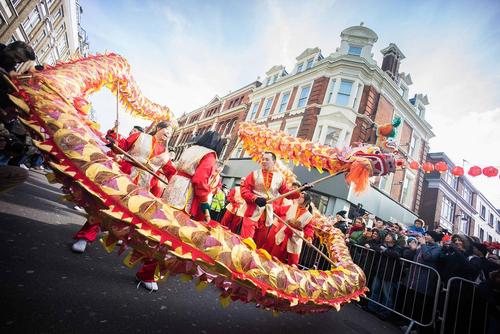 جشن سال نو چینی در محله چینی ها در لندن