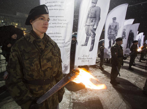 مراسم گرامی داشت چریک های ضد کمونیست کشته شده در دوران جنگ سرد در ورشو لهستان