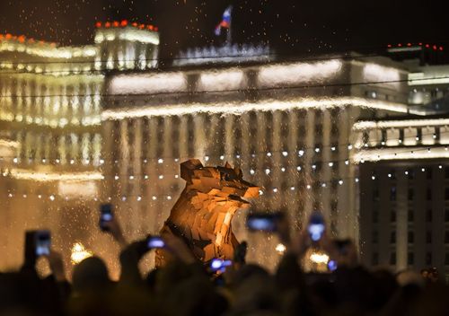 مراسم جشن پایان زمستان در شهر مسکو