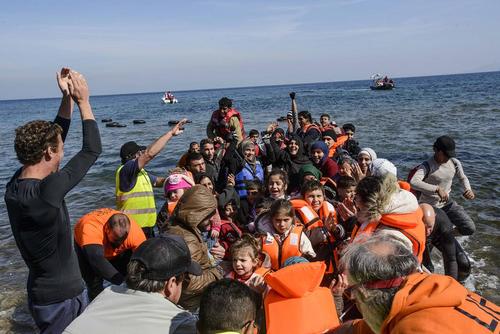 ورود پناهجویان سوری به جزیره لسبوس یونان