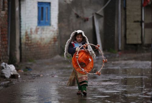 یک روز بارانی در سرینگر کشمیر