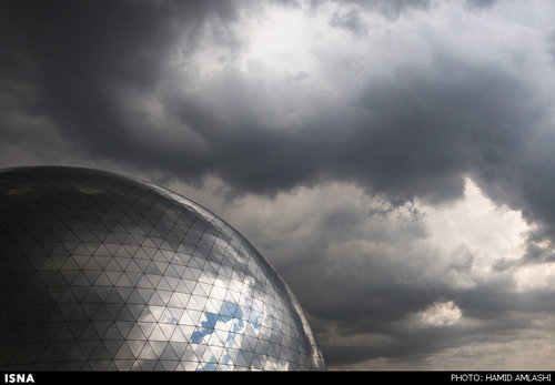 آسمان نیمه ابری تهران (عکس)