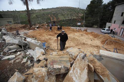 خانه ای در فلسطین که در حملات اسرائیل از بین رفت