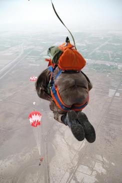 تمرین پرش با چتر نجات برای سربازان ارتش چین