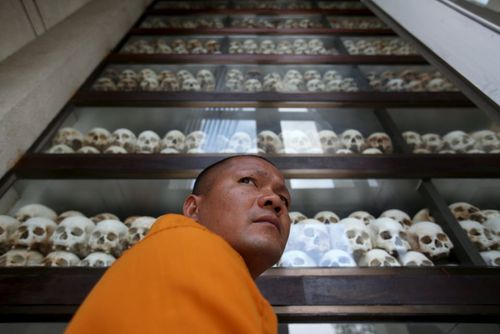 نمایش 5 هزار جمجمه قربانیان خشونت های خمرهای سرخ کامبوج در موزه ای در شهر پنوم پن