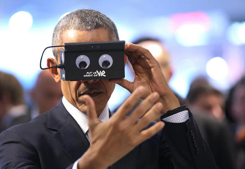 باراک اوباما در نمایشگاه بین المللی فناوری در هانوفر آلمان