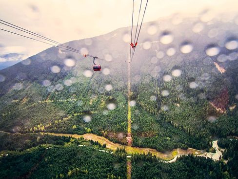 بلند ترین تله کابین جهان در کوه های منطقه بریتیش کلمبیا در کانادا