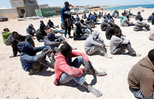 دستگیری دهها پناهجوی قاچاق آفریقایی در طرابلس لیبی
