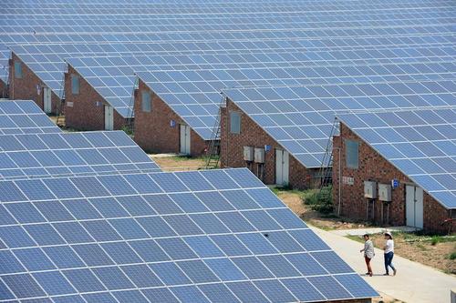 کشت گاه های گلخانه ای با سقف پنل خورشیدی – چین