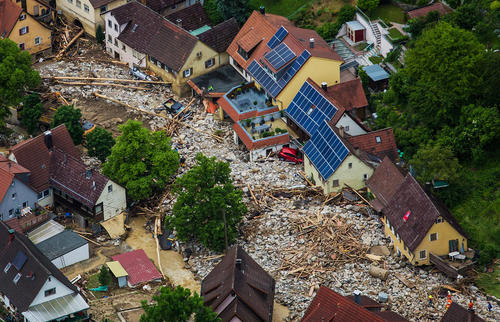 ویرانی های ناشی از سیل در جنوب آلمان