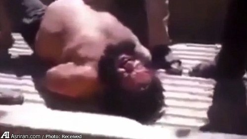 تصویری از ویدئوی منتشره از دستگیری جلاد چاق داعش  