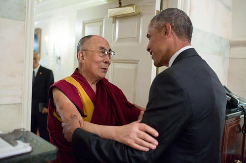 دیدار اوباما با دالایی لاما در کاخ سفید