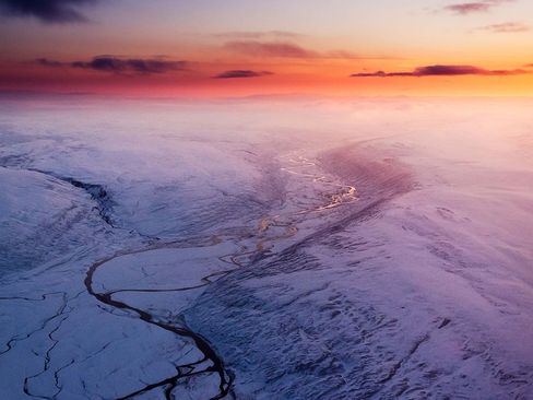 غروب آفتاب در ایسلند