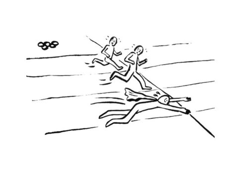 پرواز برای رسیدن به افتخار. شاونی میلر دونده باهامایی برای زودتر رسیدن به خط پایان خود را پرت کرد و توانست مدال طلای 400 متر را به دست آورد.
