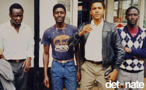 اوباما در کنار برادر و دیگر اعضای فامیل - نایروبی- 1987