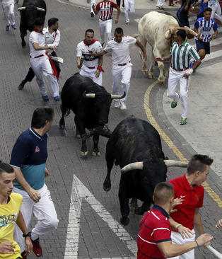 گاو بازی در جشنواره سنتی سن سباستین اسپانیا – مادرید