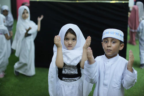جشن عید قربان در مدرسه ای در غزه