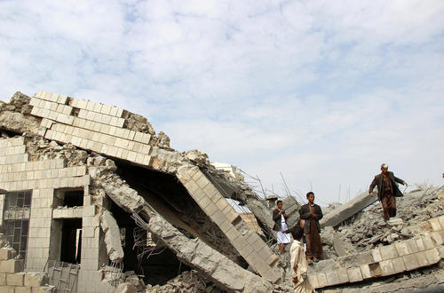 حمله جنگنده های سعودی به مدرسه ای در شهر صعده یمن
