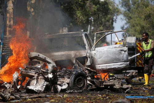 بمبگذاری انتحاری در نزدیکی کاخ ریاست جمهوری در شهر موگادیشو سومالی