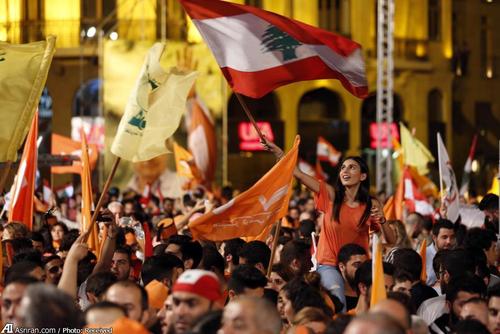 جشن انتخاب میشل عون به ریاست جمهوری در خیابان های بیروت
