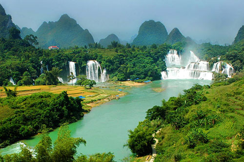 آبشار دتیان ویتنام، 197 پا