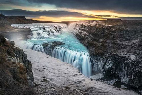 آبشار گولفوس، ایسلند،105 پا