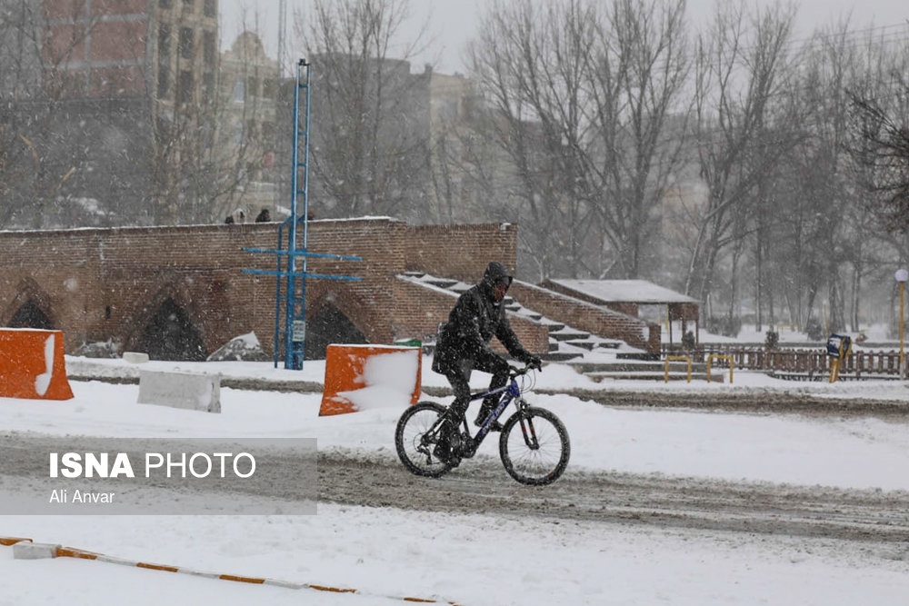 الثلوج فی مدینه اردبیل - شمال شرق ایران (صور)