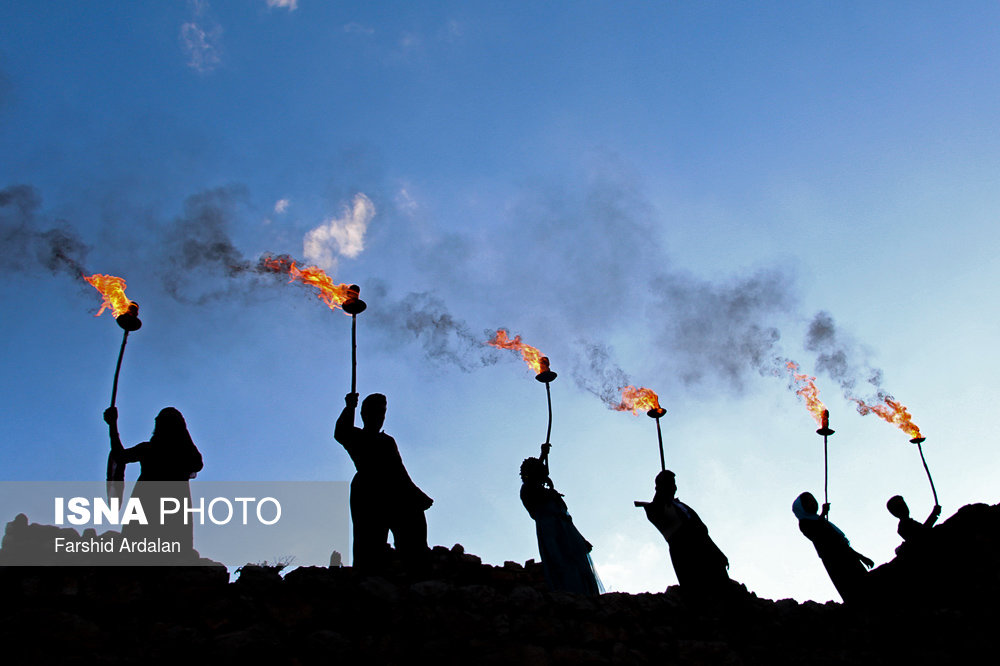 احتفال عيد النوروز في قرية بالنكان - محافظة كردستان الايرانية (صور)