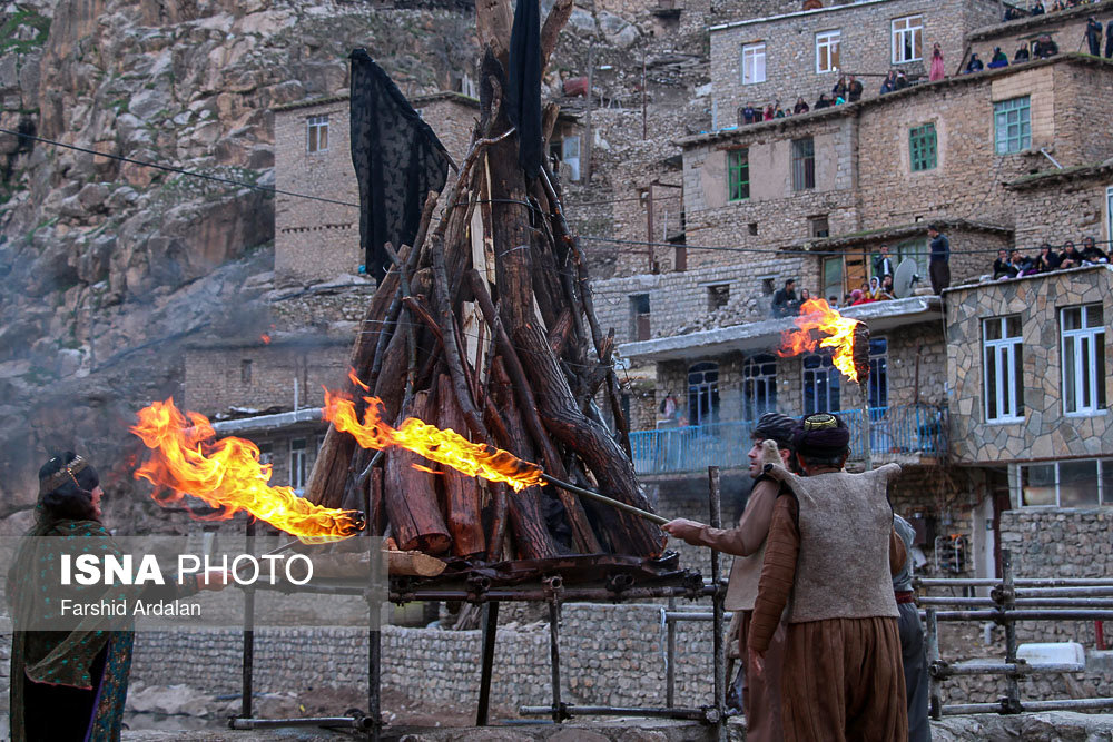احتفال عيد النوروز في قرية بالنكان - محافظة كردستان الايرانية (صور)