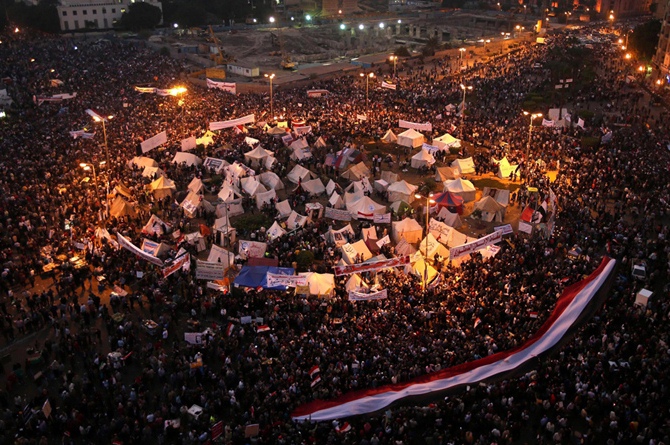  چادرهای مخالفان مرسی