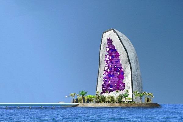 طراحی هتلی به شکل یاقوت بنفش+تصاویر طراحی هتلی به شکل یاقوت بنفش+تصاویر