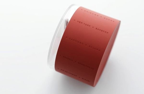 ساعت چرخنده برای نمایش زمان در مناطق مختلف جهان ساعت چرخنده برای نمایش زمان در مناطق مختلف جهان