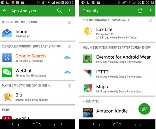 جلوگیری از اجرای خودکار برنامهها با Greenify جلوگیری از اجرای خودکار برنامهها با Greenify