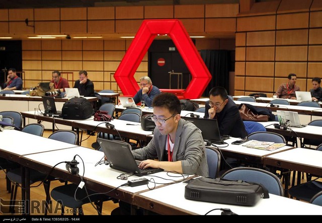 حاشیه هایی از مرکز رسانه در وین (عکس)