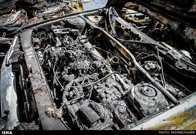 آتش سوزی در پارکینگ عمومی- مشهد (عکس)