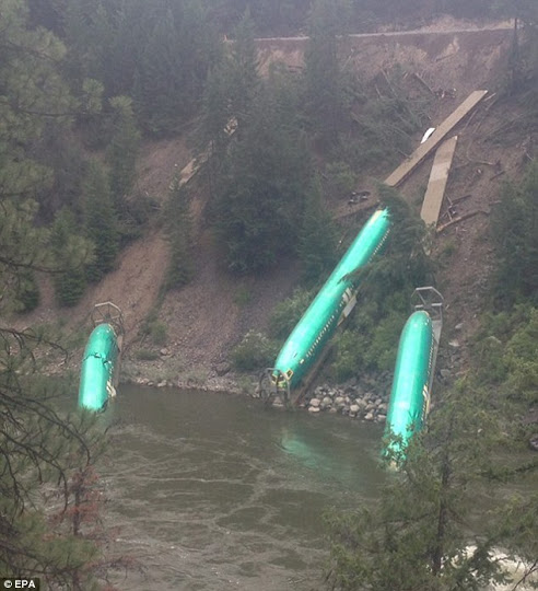 سقوط هواپیماهای گرانقیمت بوئینگ به دریاچه (+عکس)