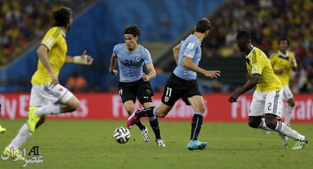 مسابقه کلمبیا و اوروگوئه (عکس)