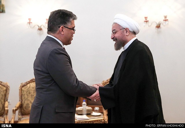 دیدار وزرای خارجه ونزوئلا ولبنان باروحانی (عکس)