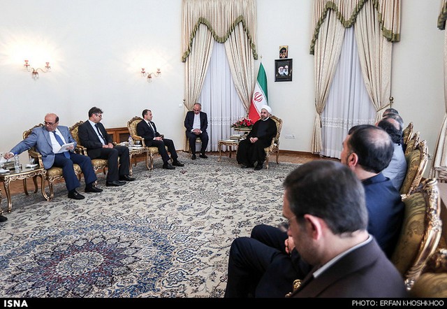 دیدار وزرای خارجه ونزوئلا ولبنان باروحانی (عکس)