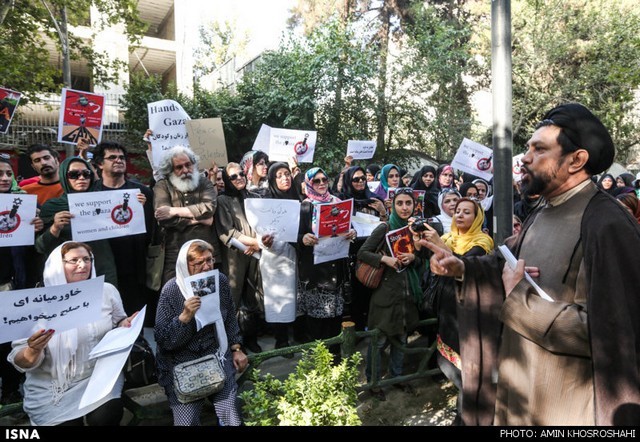 تجمع « مادران صلح ایران » مقابل دفتر سازمان ملل (عکس)