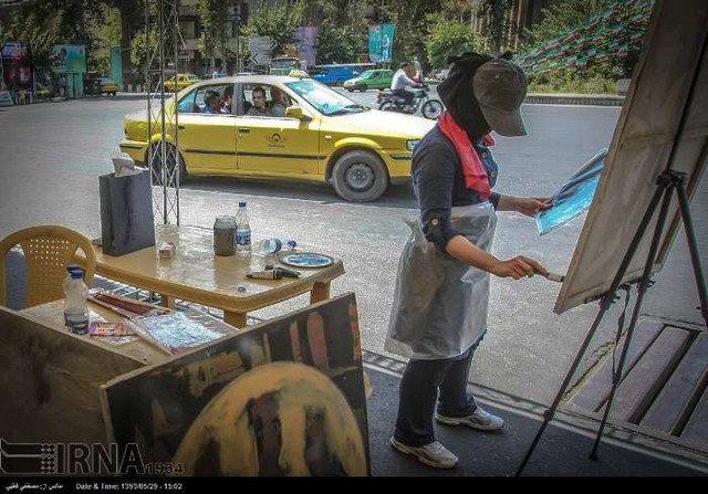 کارگاه نقاشی همبستگی با غزه (عکس)