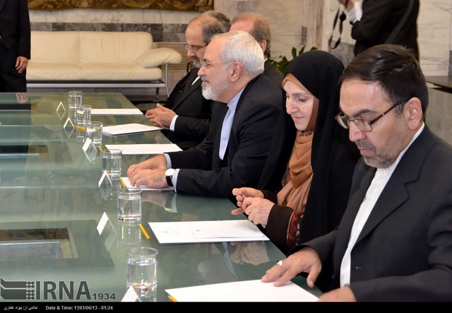 دیدار ظریف با  وزیر خارجه و رییس سنای ایتالیا (عکس)