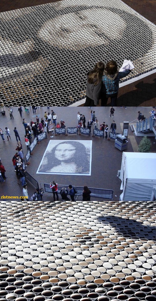 مونالیزا در لیوان!(عکس)