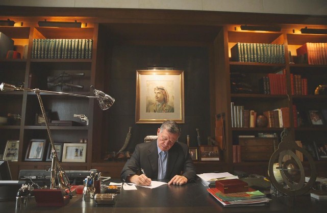 دفتر کار پادشاه اردن (عکس)