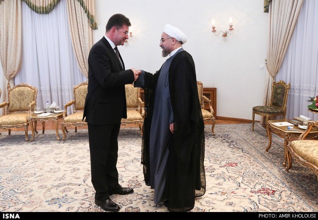 دیدار وزیر خارجه اسلواکی با روحانی (عکس)