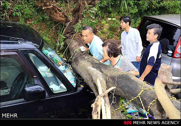 توفان در چین و ژاپن (عکس)