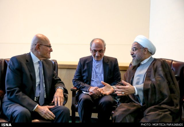 دیدار نخست وزیر لبنان با روحانی (عکس)