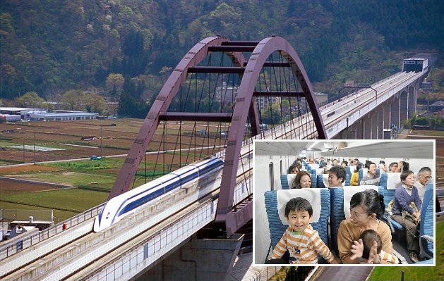 تجربه سرعت 500 کیلومتر در ساعت قطار مغناطیسی ژاپنی